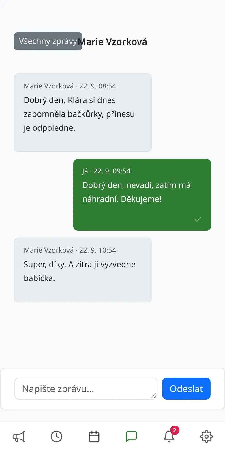Konverzace pedagoga s rodičem